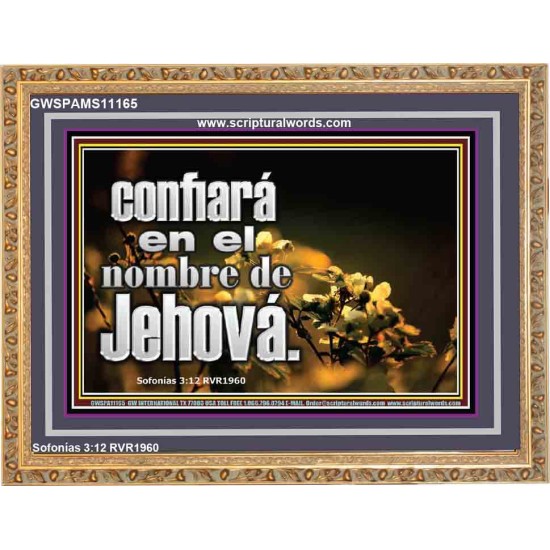 confiar en el nombre de Jehov.   Cartel cristiano contemporneo   (GWSPAMS11165)   