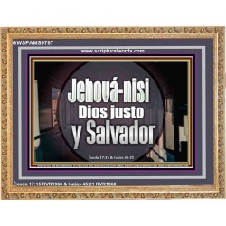 Jehová-nisi, Dios justo y Salvador   Versículo de la Biblia enmarcado   (GWSPAMS9787)   