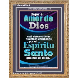 El amor de Dios   Versículos de la Biblia enmarcados para el hogar en línea   (GWSPAMS10805)   "28x34"