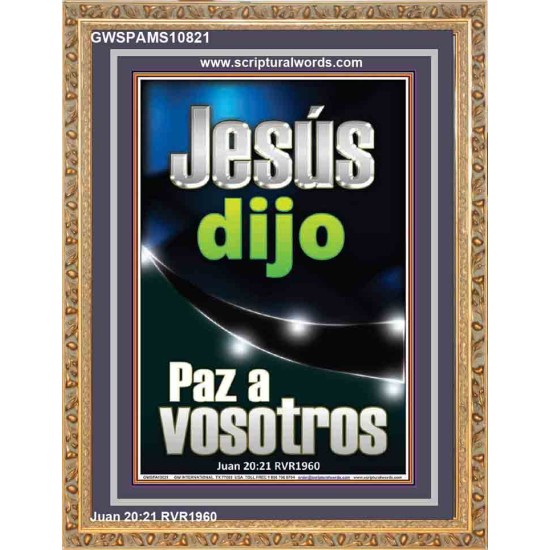 Jesús dijo Paz a vosotros   Versículos de la Biblia Marco Láminas artísticas   (GWSPAMS10821)   