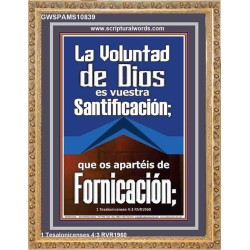 Huye de la fornicación   Marco Decoración bíblica   (GWSPAMS10839)   