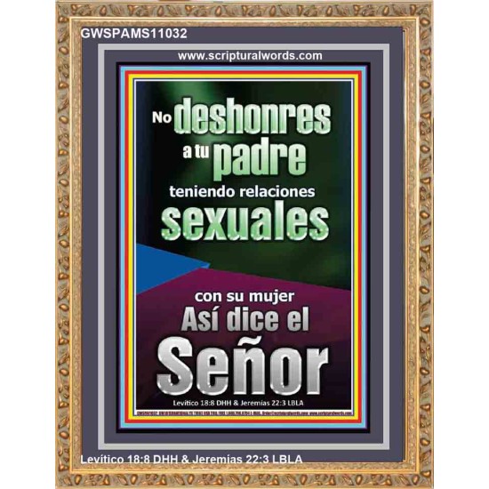 sexo con la esposa de tu padre es un pecado grave   Arte de la pared de las Escrituras   (GWSPAMS11032)   