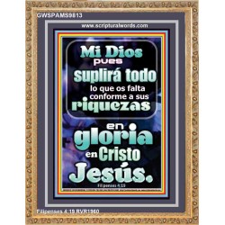 Riquezas en Gloria por Cristo Jesús   Arte mural cristiano contemporáneo   (GWSPAMS9813)   