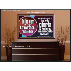 Talita Cumi levántate y brilla   Arte de pared bíblico de marco grande   (GWSPAOVERCOMER10242)   