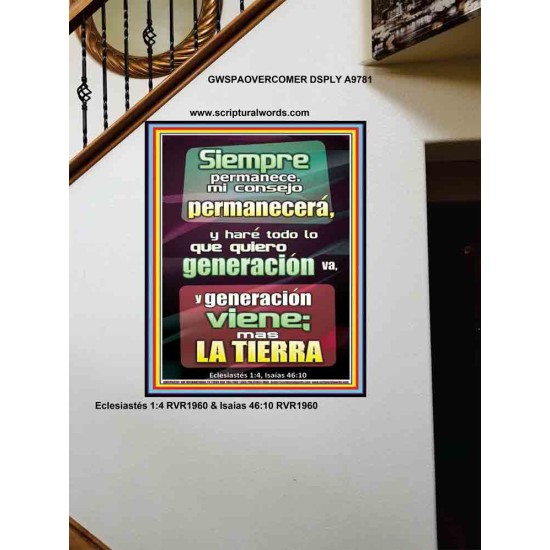 generación en generación tu palabra permanece en los cielos   Versículos de la Biblia Arte de la pared   (GWSPAOVERCOMER9781)   