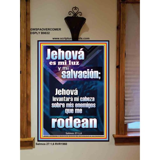 Jehová es mi luz y mi salvación   Arte mural cristiano contemporáneo   (GWSPAOVERCOMER9832)   