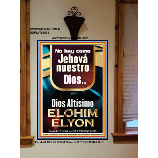 Dios Altísimo ELOHIM ELYON    Decoración de la pared de la sala de estar enmarcada   (GWSPAOVERCOMER9835)   