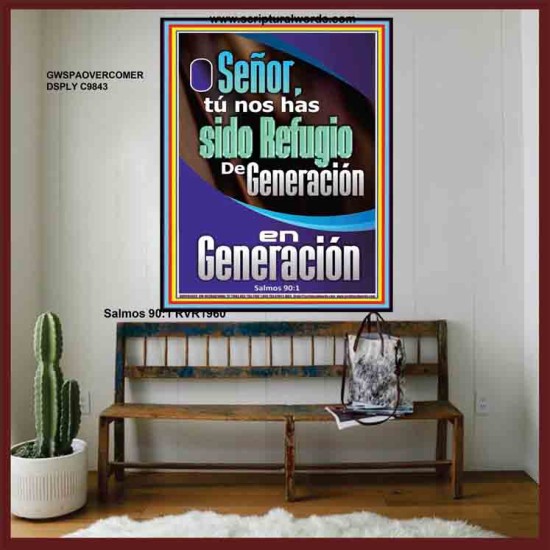 Generación en Generación   Decoración de pared de vestíbulo de entrada comercial enmarcada   (GWSPAOVERCOMER9843)   