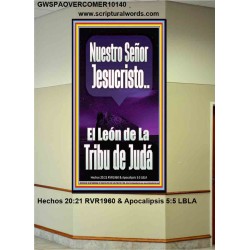 JesuCristo El León de La Tribu de Judá   Arte de pared religioso enmarcado   (GWSPAOVERCOMER10140)   