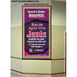 JesuCristo Ríos de Agua Viva   Marco de arte de las escrituras   (GWSPAOVERCOMER10160)   