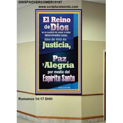 Justicia, paz y gozo en el Espíritu Santo   Arte mural cristiano contemporáneo   (GWSPAOVERCOMER10197)   