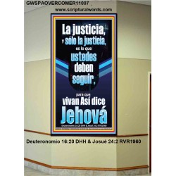 La justicia, y sólo la justicia   Arte mural cristiano contemporáneo   (GWSPAOVERCOMER11007)   