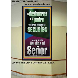 sexo con la esposa de tu padre es un pecado grave   Arte de la pared de las Escrituras   (GWSPAOVERCOMER11032)   