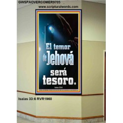 el temor de Jehová será  Tesoro   Marco Decoración bíblica   (GWSPAOVERCOMER9705)   