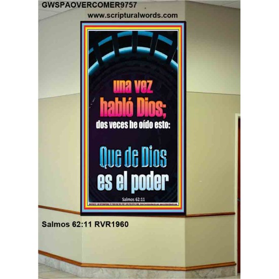 Una vez Dios habló; Está hecho Todo el poder es de Dios   Escrituras de la Biblia en el marco del amor   (GWSPAOVERCOMER9757)   