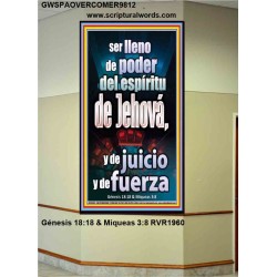 Ser lleno de poder del Espíritu de Jehová   Cartel cristiano contemporáneo   (GWSPAOVERCOMER9812)   