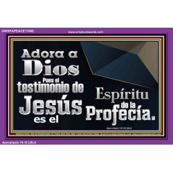 el Testimonio de Jesús es el Espíritu de la Profecía   Arte de las Escrituras con marco de vidrio acrílico   (GWSPAPEACE11068)   