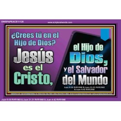 creer en el Hijo de Dios   Marco de versículo bíblico para el hogar en línea   (GWSPAPEACE11128)   "14X12"