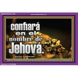 confiará en el nombre de Jehová.   Cartel cristiano contemporáneo   (GWSPAPEACE11165)   