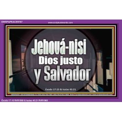 Jehová-nisi, Dios justo y Salvador   Versículo de la Biblia enmarcado   (GWSPAPEACE9787)   