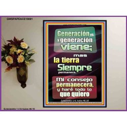 Generación va, y generación viene   Marco Decoración bíblica   (GWSPAPEACE10091)   "12x14"