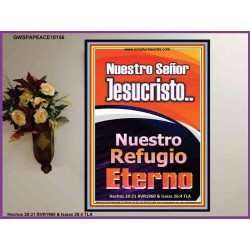 JesuCristo Nuestro Refugio Eterno   marco de arte cristiano contemporáneo   (GWSPAPEACE10156)   "12x14"