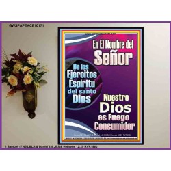 Santo El Fuego Consumidor   Láminas artísticas de las Escrituras   (GWSPAPEACE10171)   "12x14"