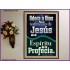 el Testimonio de Jesús es el Espíritu de Profecía   Letreros enmarcados en madera de las Escrituras   (GWSPAPEACE11067)   "12x14"