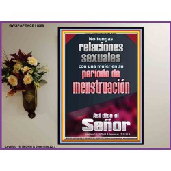 sexo con una mujer en la menstruación es un pecado grave   Arte de las Escrituras   (GWSPAPEACE11088)   "12x14"