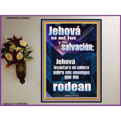 Jehová es mi luz y mi salvación   Arte mural cristiano contemporáneo   (GWSPAPEACE9832)   "12x14"