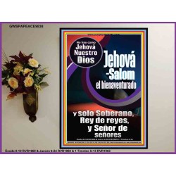 Jehová-Salom   Decoración de la pared de la habitación de invitados enmarcada   (GWSPAPEACE9838)   