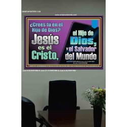 creer en el Hijo de Dios   Marco de versículo bíblico para el hogar en línea   (GWSPAPOSTER11128)   "38X26"