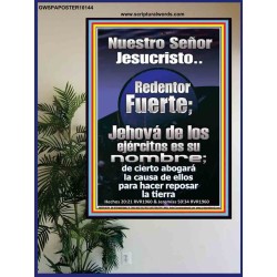 JesuCristo Redentor Fuerte   Decoración de pared cristiana moderna   (GWSPAPOSTER10144)   "24x36"