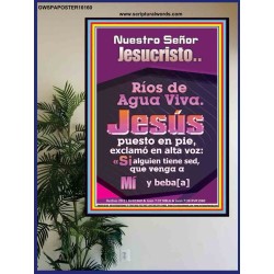JesuCristo Ríos de Agua Viva   Marco de arte de las escrituras   (GWSPAPOSTER10160)   "24x36"