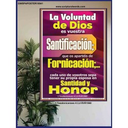 La Voluntad de Dios es vuestra Santificación   Arte enmarcado cristiano   (GWSPAPOSTER10841)   "24x36"