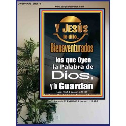 Bienaventurados los que Oyen la Palabra de Dios, y la Guardan   Cartel cristiano contemporáneo   (GWSPAPOSTER9871)   