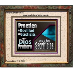 Practica la Rectitud y la Justicia   Retrato de las Escrituras   (GWSPAUNITY10884)   