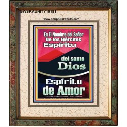 Santo El Espíritu del Amor   Marco de madera del arte de las escrituras   (GWSPAUNITY10181)   "20x25"