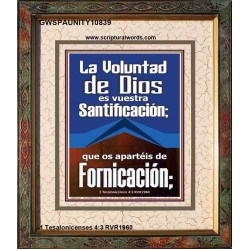 Huye de la fornicación   Marco Decoración bíblica   (GWSPAUNITY10839)   