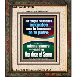 sexo con la hermana de tu padre es un pecado grave   Decoración de Escrituras enmarcadas   (GWSPAUNITY11040)   