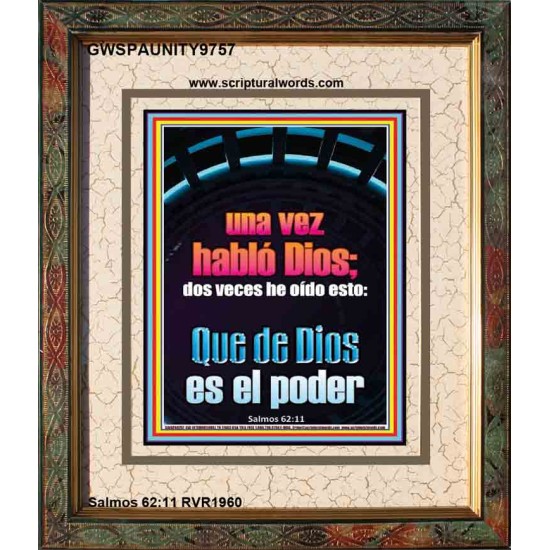 Una vez Dios habló; Está hecho Todo el poder es de Dios   Escrituras de la Biblia en el marco del amor   (GWSPAUNITY9757)   