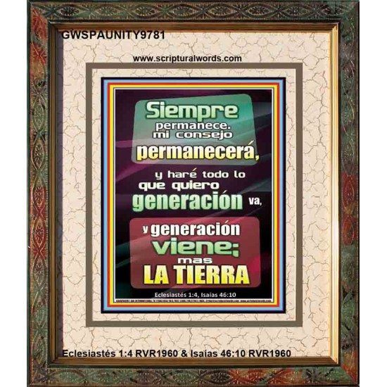 generación en generación tu palabra permanece en los cielos   Versículos de la Biblia Arte de la pared   (GWSPAUNITY9781)   