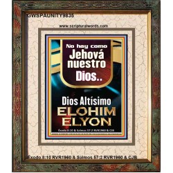 Dios Altísimo ELOHIM ELYON    Decoración de la pared de la sala de estar enmarcada   (GWSPAUNITY9835)   