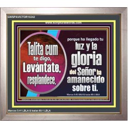 Talita Cumi levántate y brilla   Arte de pared bíblico de marco grande   (GWSPAVICTOR10242)   