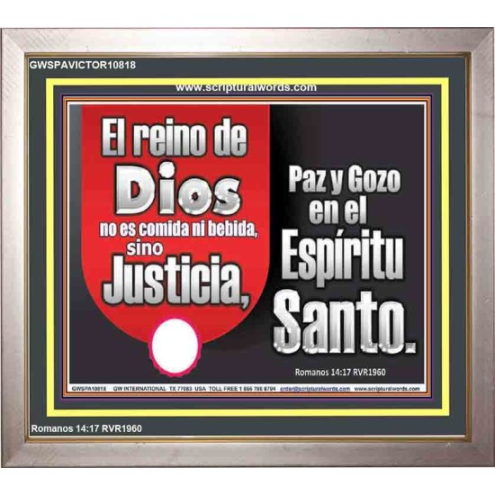 Reino de Dios es Justicia Paz Gozo en Espíritu Santo   Arte cristiano del marco   (GWSPAVICTOR10818)   