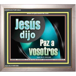 Jesús dijo Paz a vosotros   Arte de la pared del marco cristiano   (GWSPAVICTOR10822)   