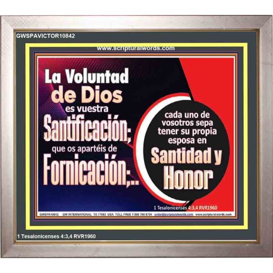 Santidad y Honor   Versículo bíblico alentador enmarcado   (GWSPAVICTOR10842)   