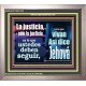 La justicia, y sólo la justicia   Versículos de la Biblia Arte de la pared Marco de vidrio acrílico   (GWSPAVICTOR11008)   