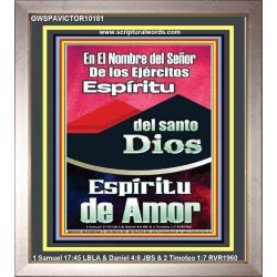 Santo El Espíritu del Amor   Marco de madera del arte de las escrituras   (GWSPAVICTOR10181)   