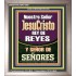 Nuestro Señor JesuCristo REY DE REYES Y SEÑOR DE SEÑORES   Carteles con marco de madera de las Escrituras   (GWSPAVICTOR11069)   "14x16"